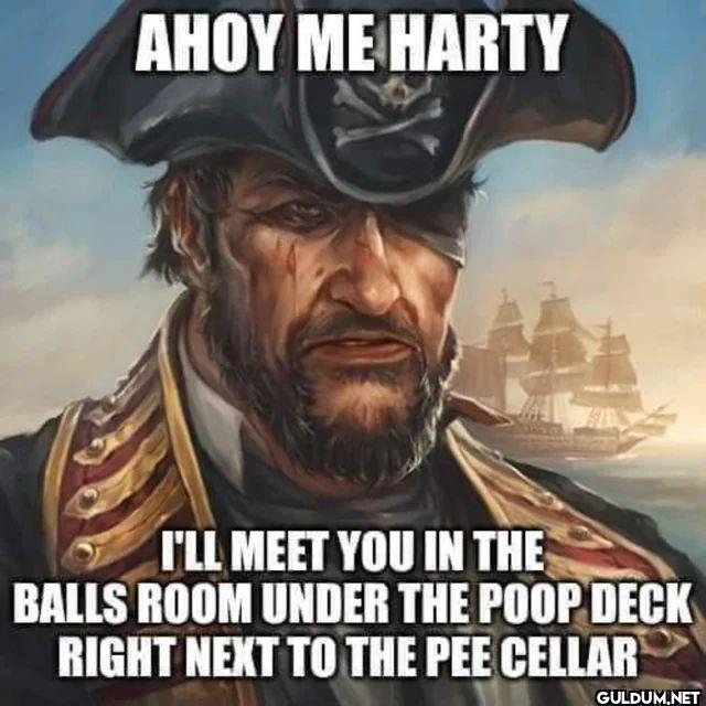 AHOY ME HARTY I'LL MEET...