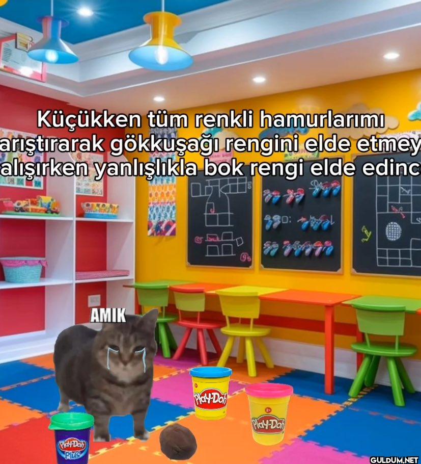 Küçükken tüm renkli...