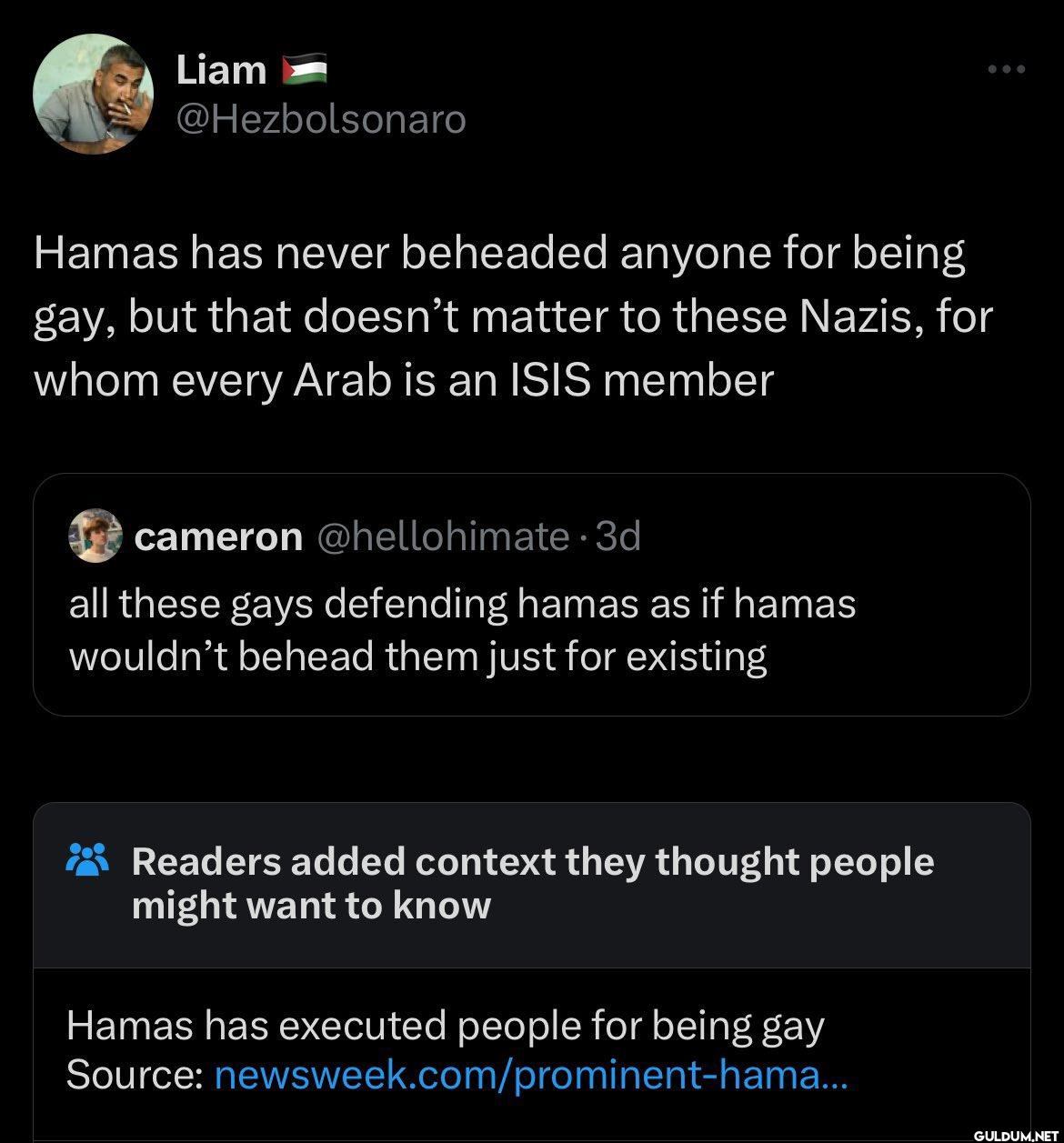 Hamas has never beheaded...