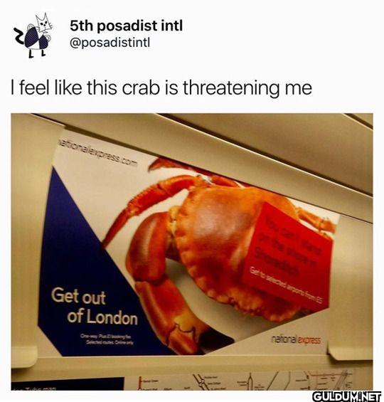 I feel like this crab is...