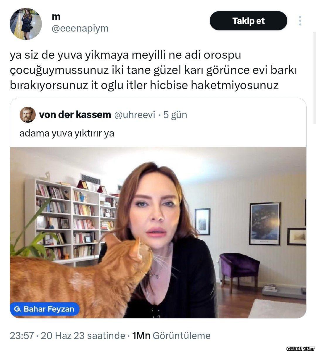 ya siz de yuva yikmaya...
