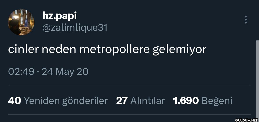 cinler neden metropollere...