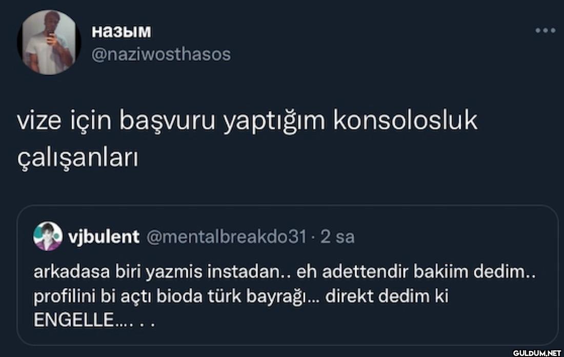 vize için başvuru yaptığım...