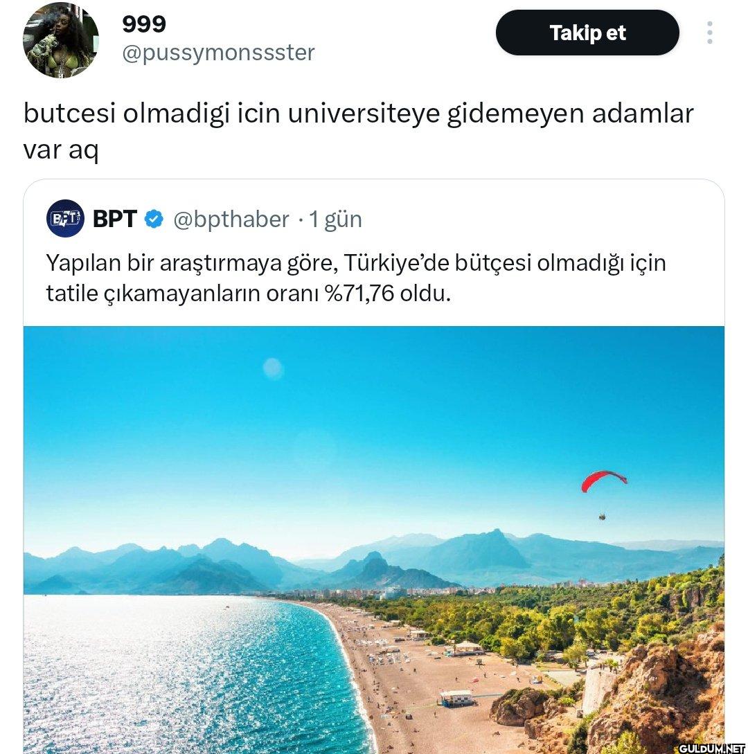 butcesi olmadigi icin...