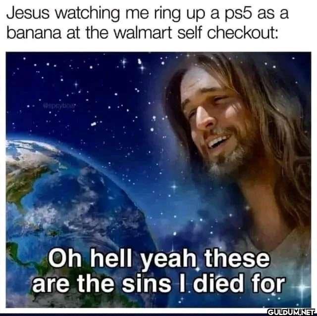 Jesus watching me ring up...