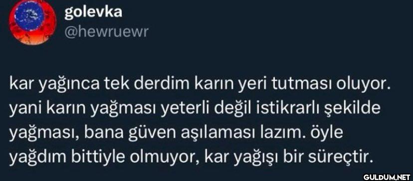kar yağınca tek derdim...