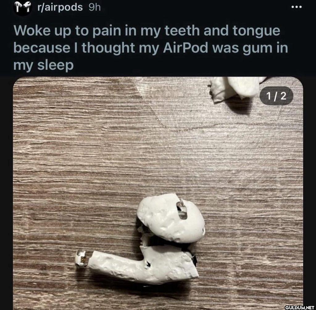 Pr/airpods 9h Woke up to...