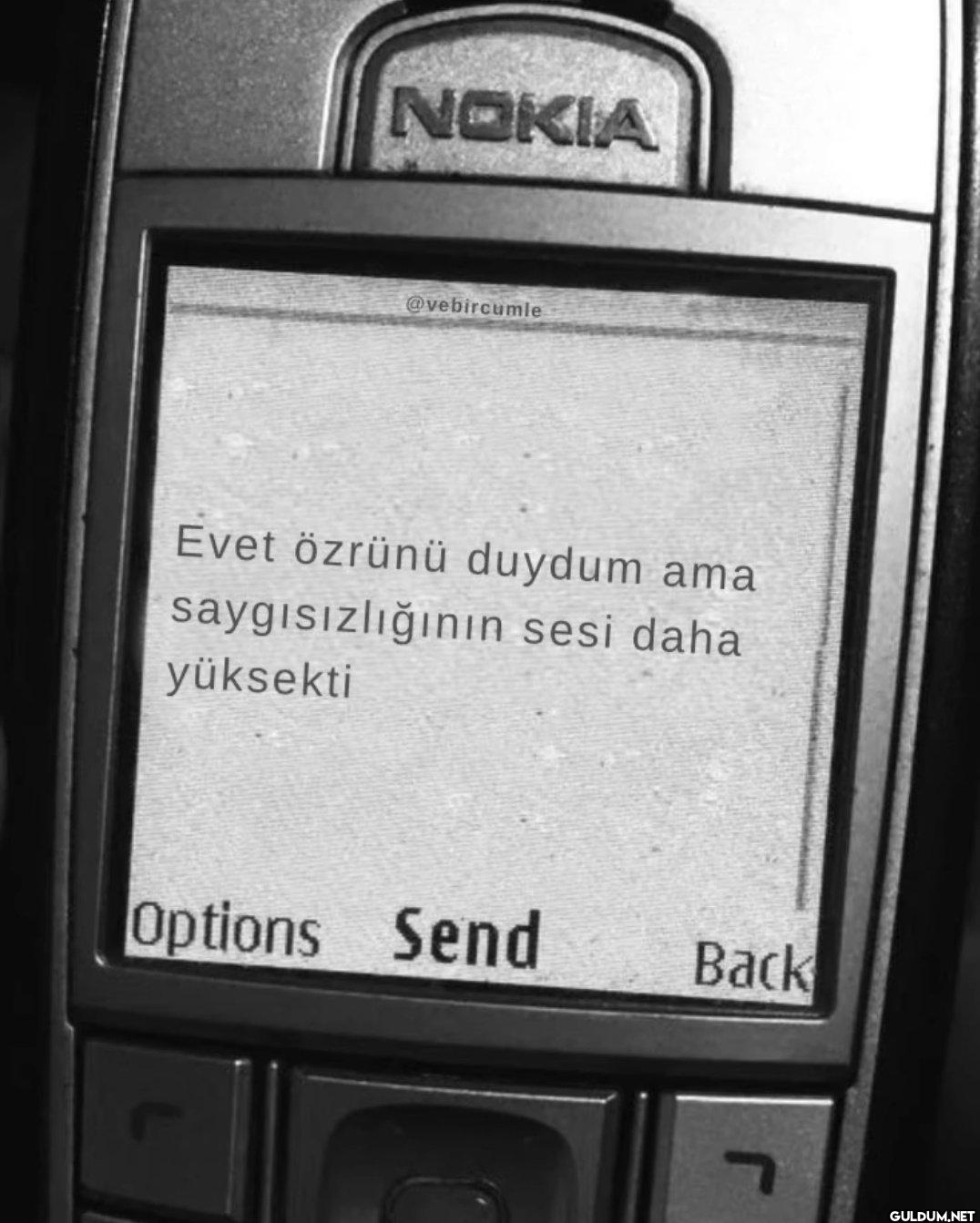 Evet özrünü duydum ama...