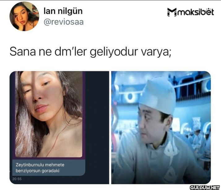 Sana ne dm'ler geliyodur...