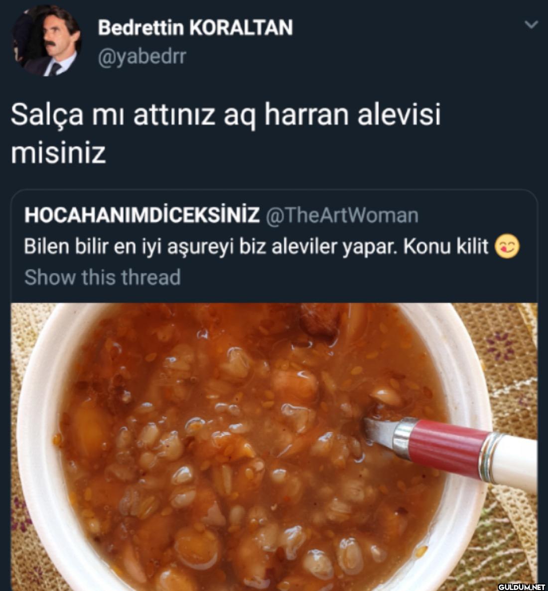 Salça mı attınız aq harran...
