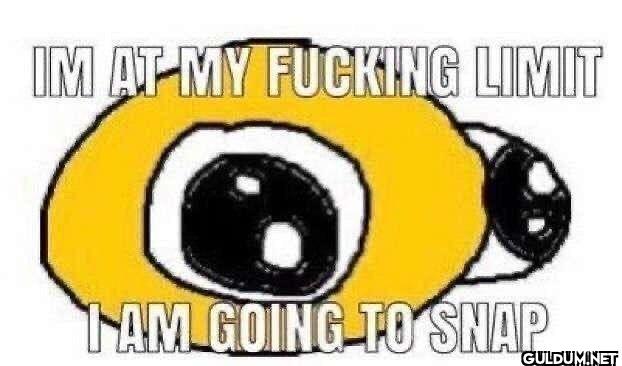 IM AT MY FUCKING LIMIT I...