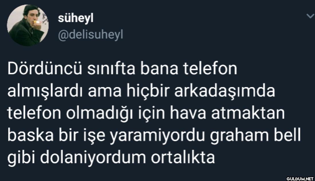 Dördüncü sınıfta bana...