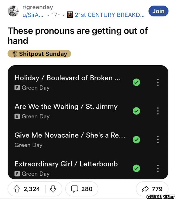 r/greenday u/SirA....17h....
