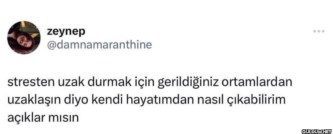 stresten uzak durmak için...