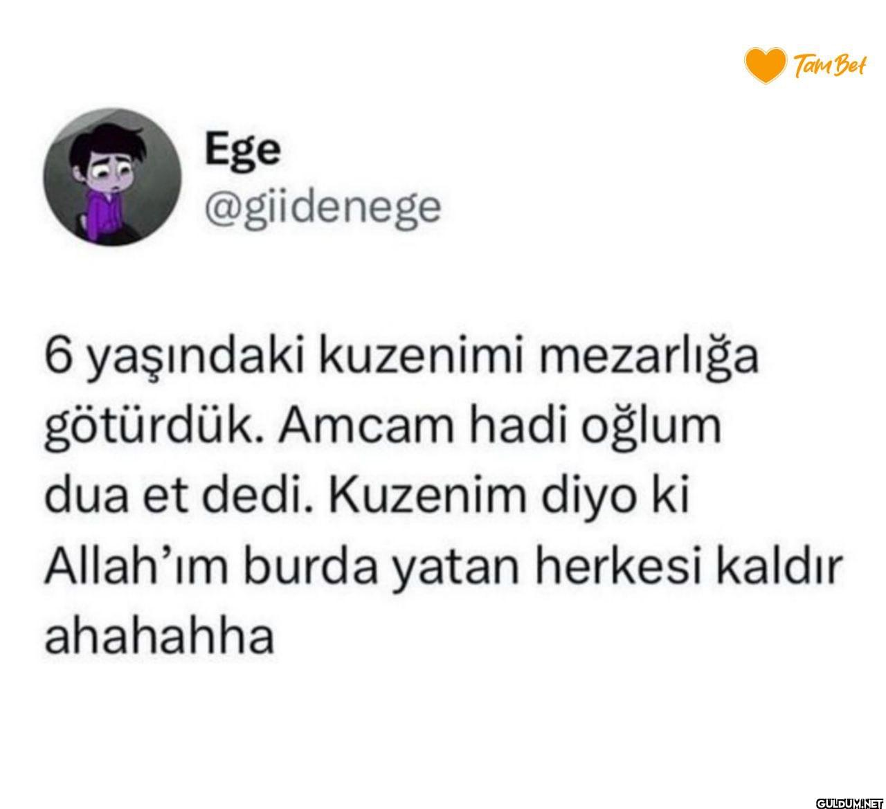 6 yaşındaki kuzenimi...