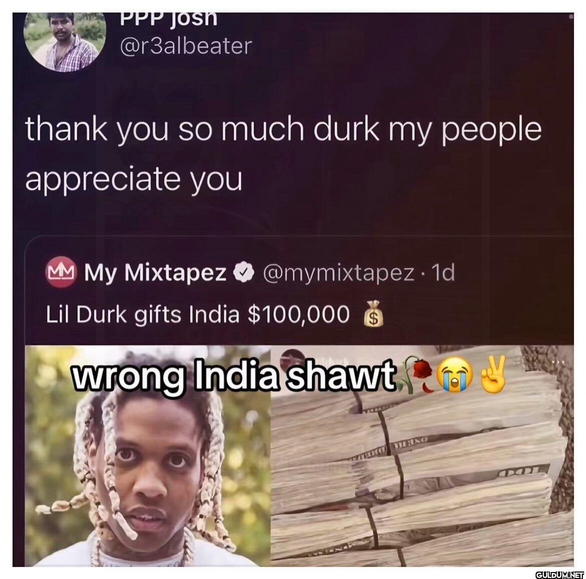 thank you so much durk my...