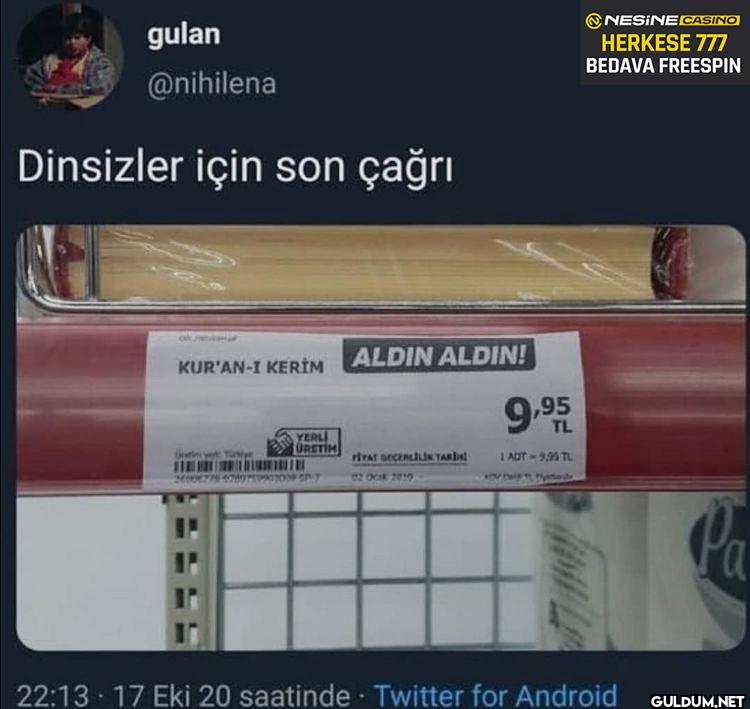 Dinsizler için son çağrı...