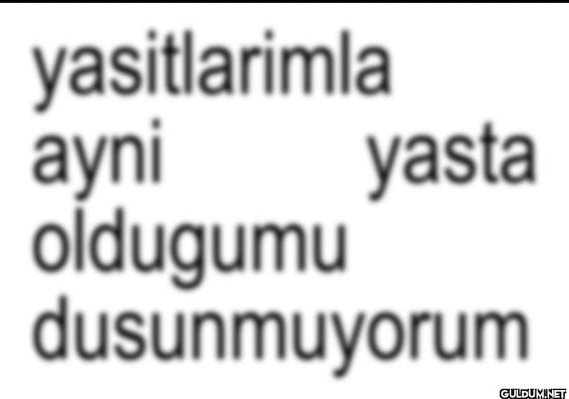 yasitlarimla ayni yasta...