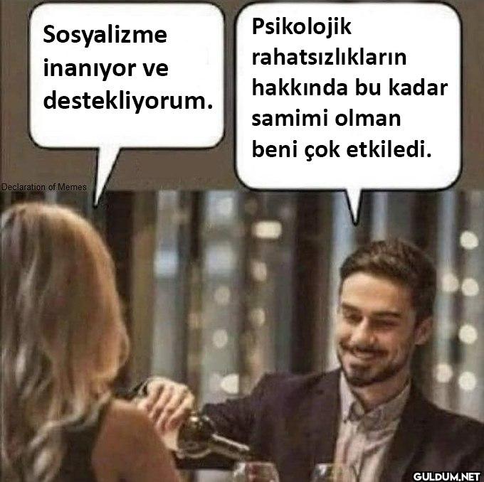 Sosyalizme inanıyor ve...