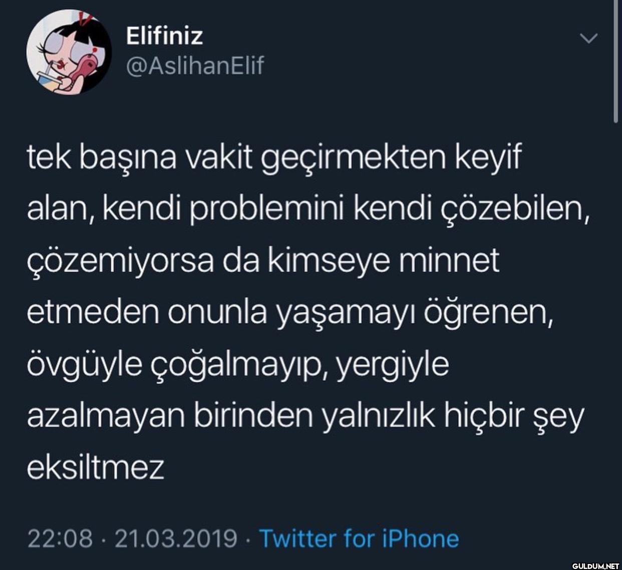 tek başına vakit...