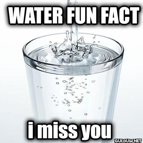 WATER FUN FACT i miss you