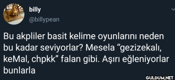 Bu akpliler basit kelime...