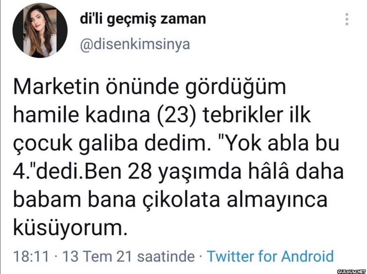 Marketin önünde gördüğüm...