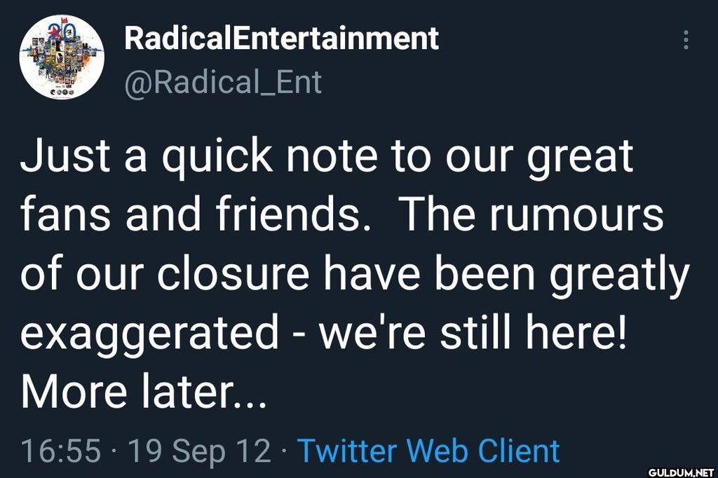 ... Just a quick note to...
