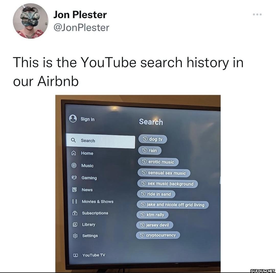 This is the YouTube search...