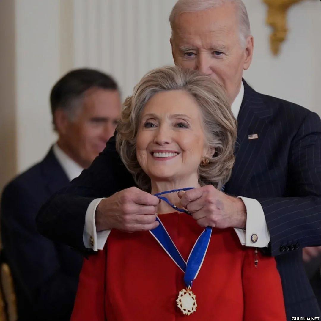 Hillary Clinton reciving...