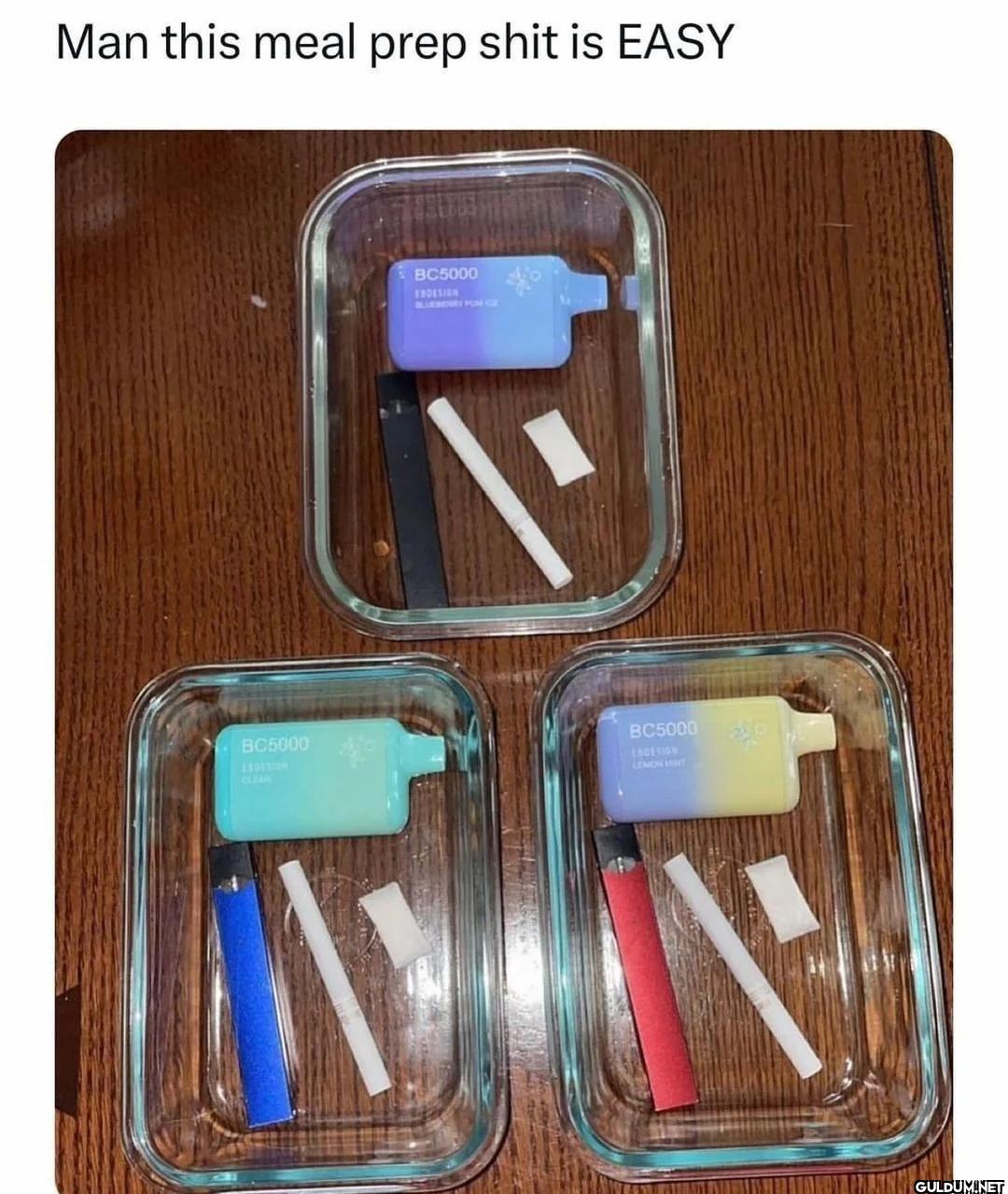 Man this meal prep shit is...