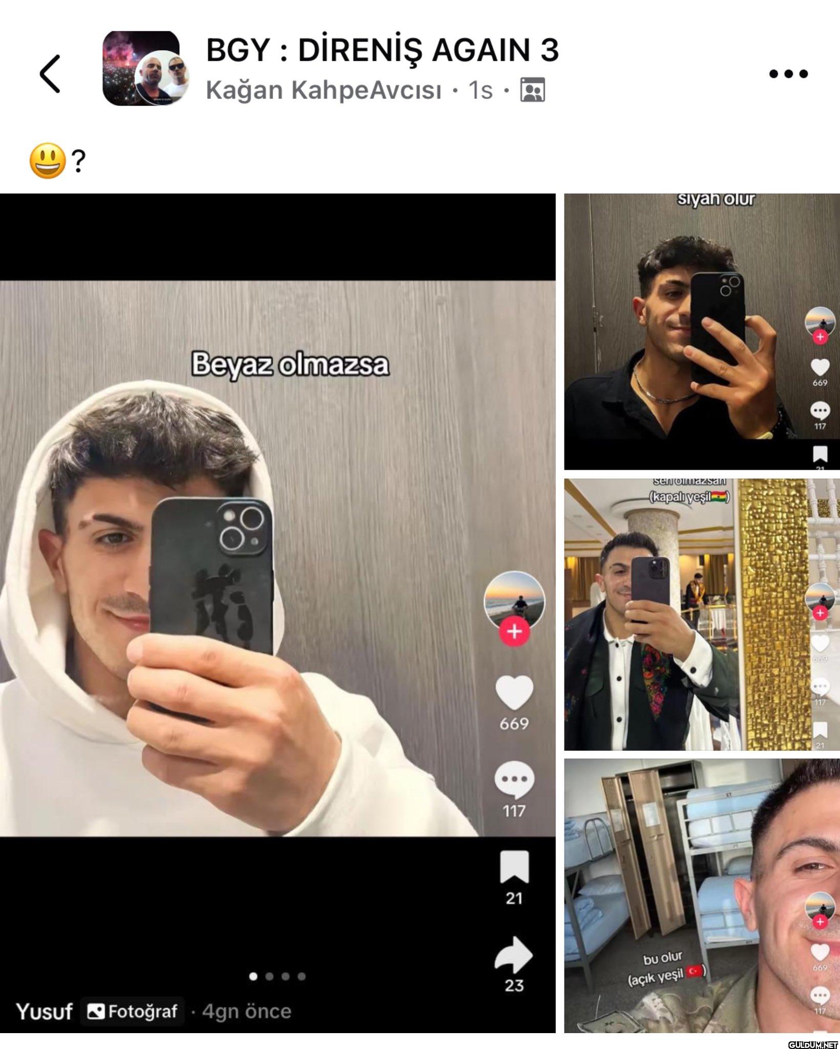 ?    Beyaz olmazsa siyah...