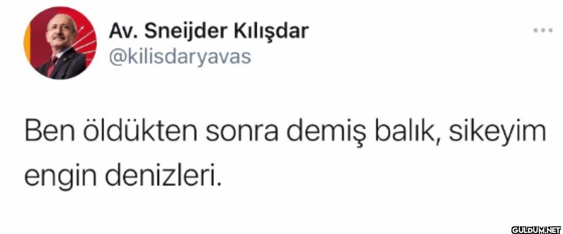 Ben öldükten sonra demiş...