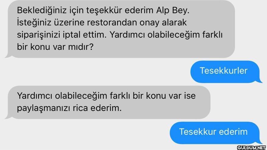 Beklediğiniz için teşekkür...