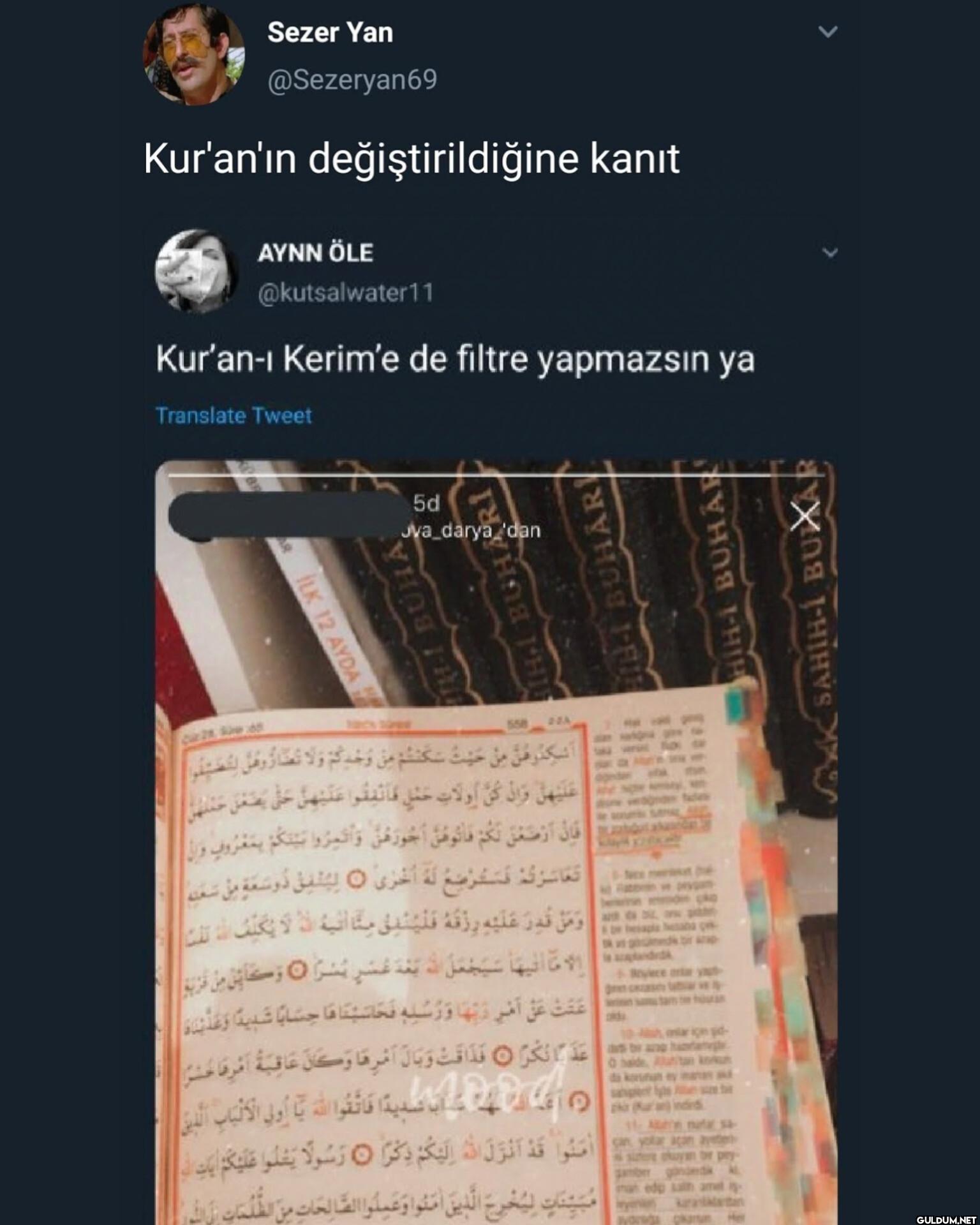 Kur'an'ın değiştirildiğine...