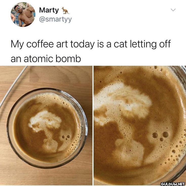 My coffee art today is a...