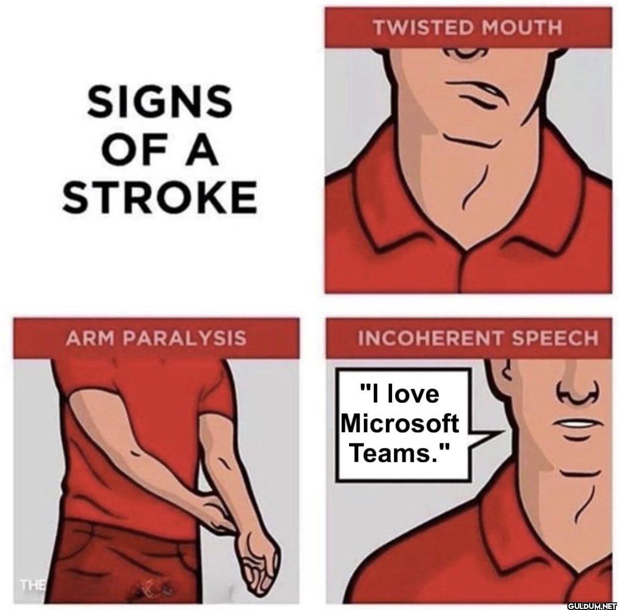 THE SIGNS OF A STROKE...