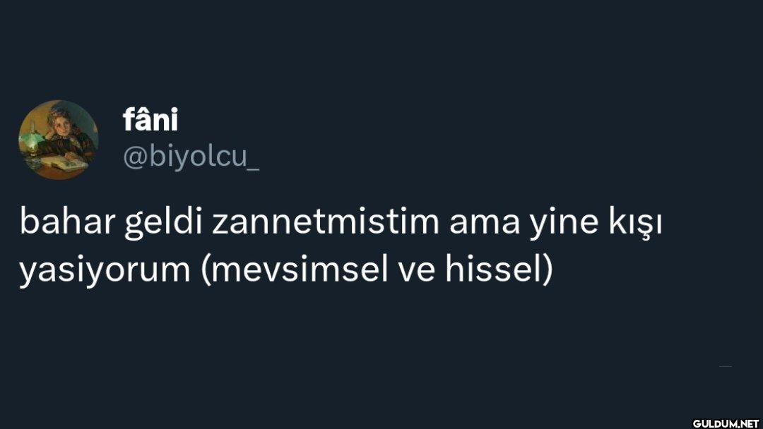 bahar geldi zannetmistim...
