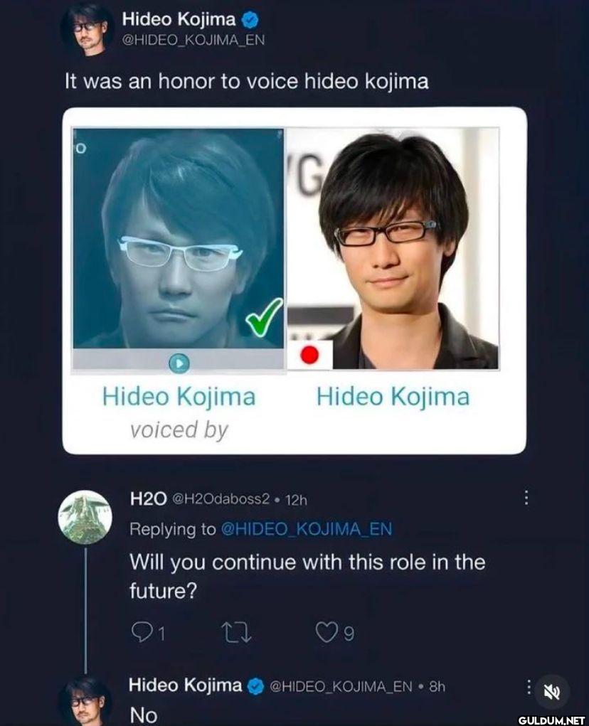 It was an honor to voice...