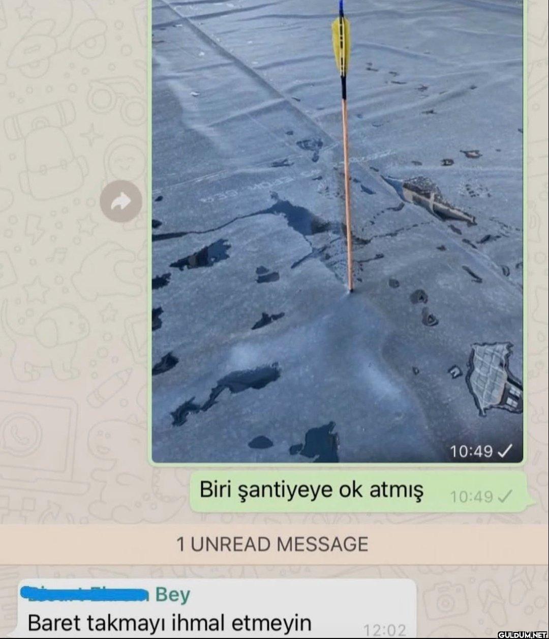 Biri şantiyeye ok atmış 1...