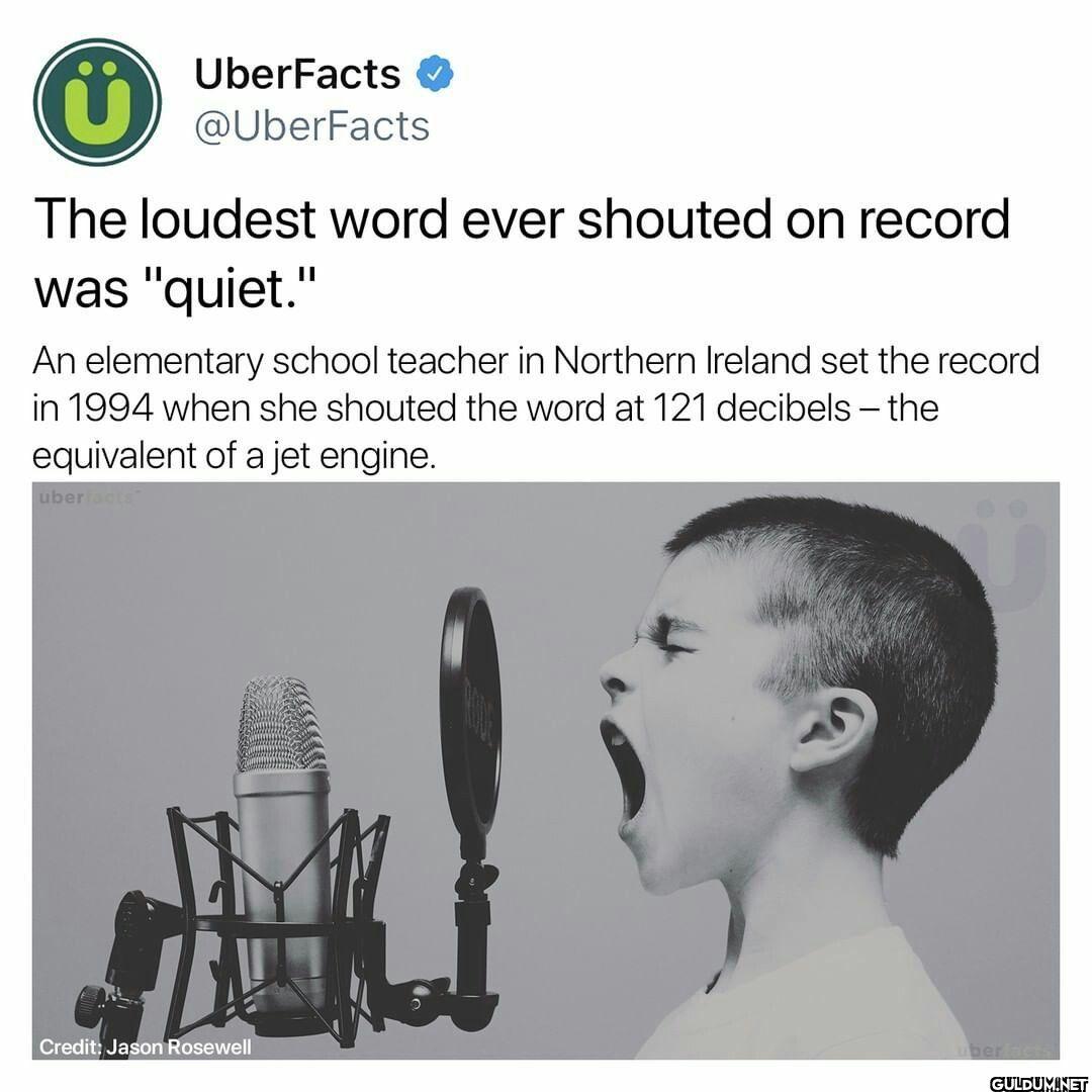 The loudest word ever...