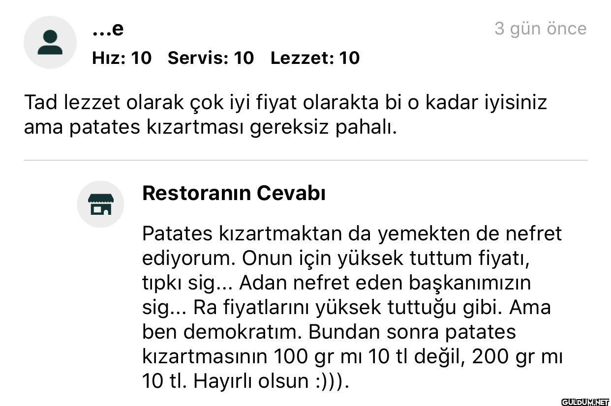 ...e Hız: 10 Servis: 10...