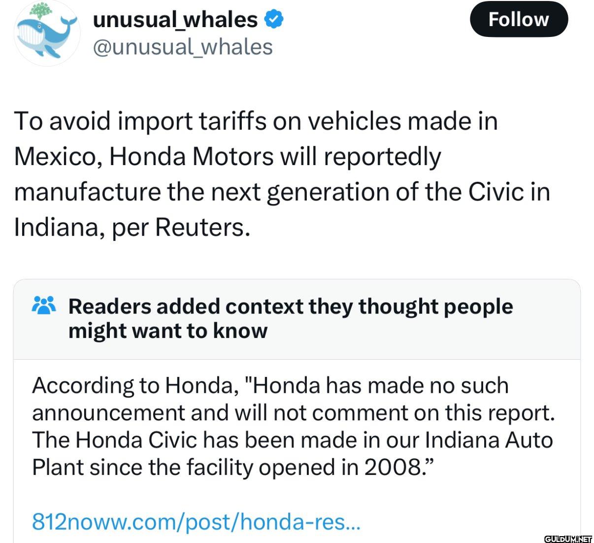 To avoid import tariffs on...