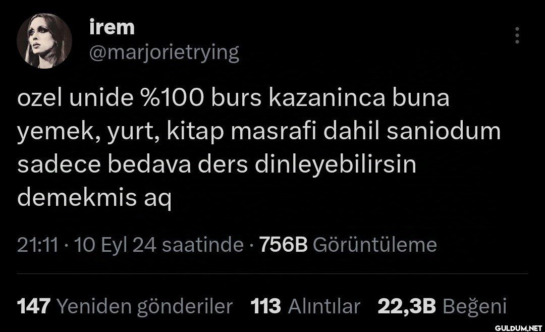 ozel unide %100 burs...