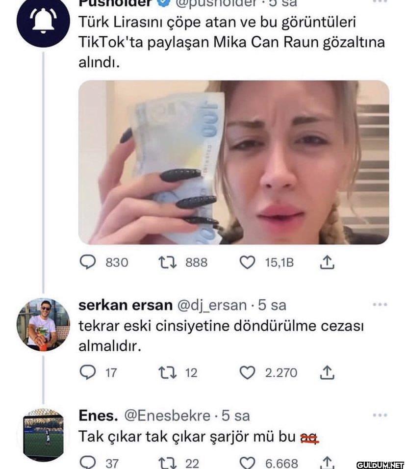 Türk Lirasını çöpe atan ve...