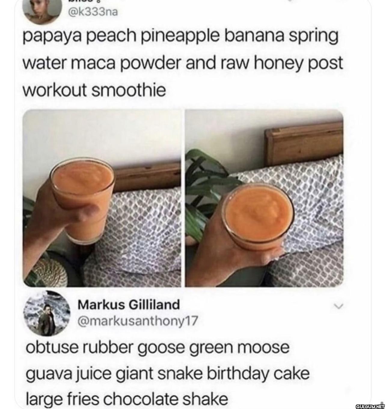 papaya peach pineapple...