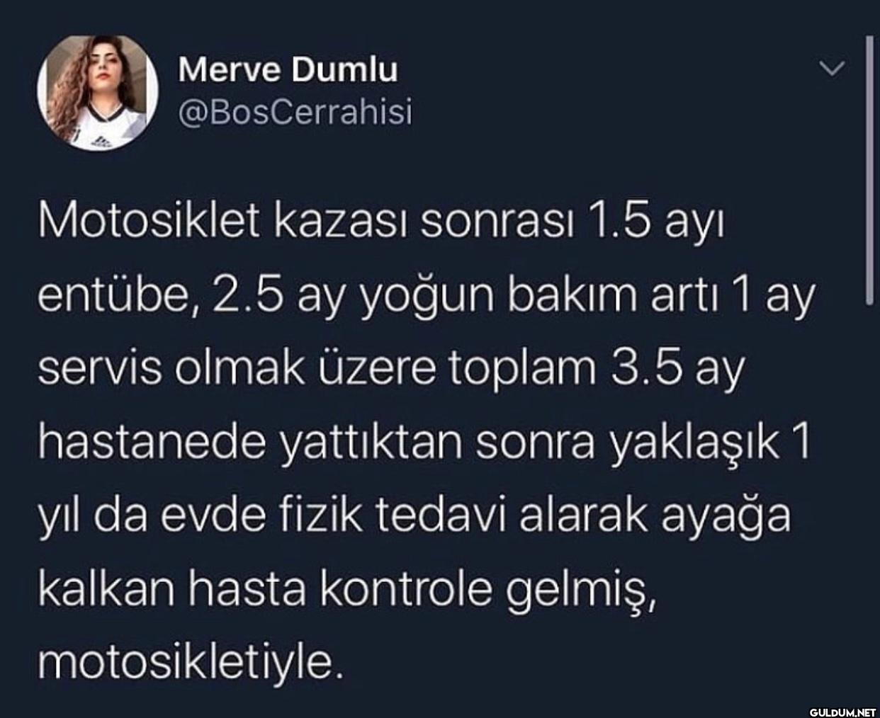 Motosiklet kazası sonrası...
