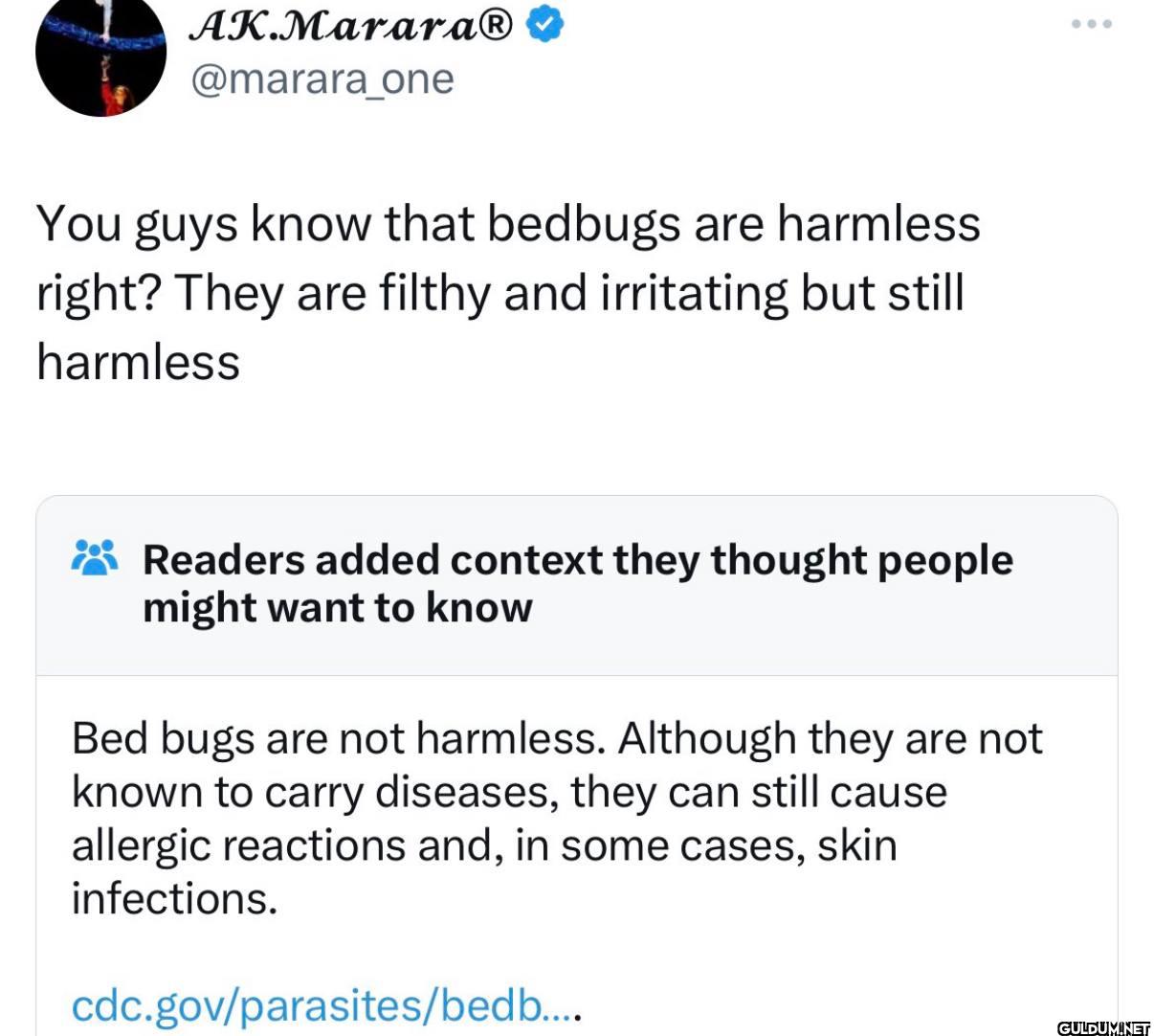 Bed bugs are far from...