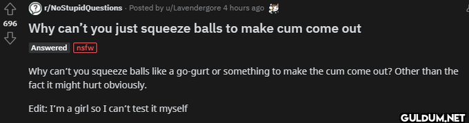 696 B r/NoStupidQuestions...