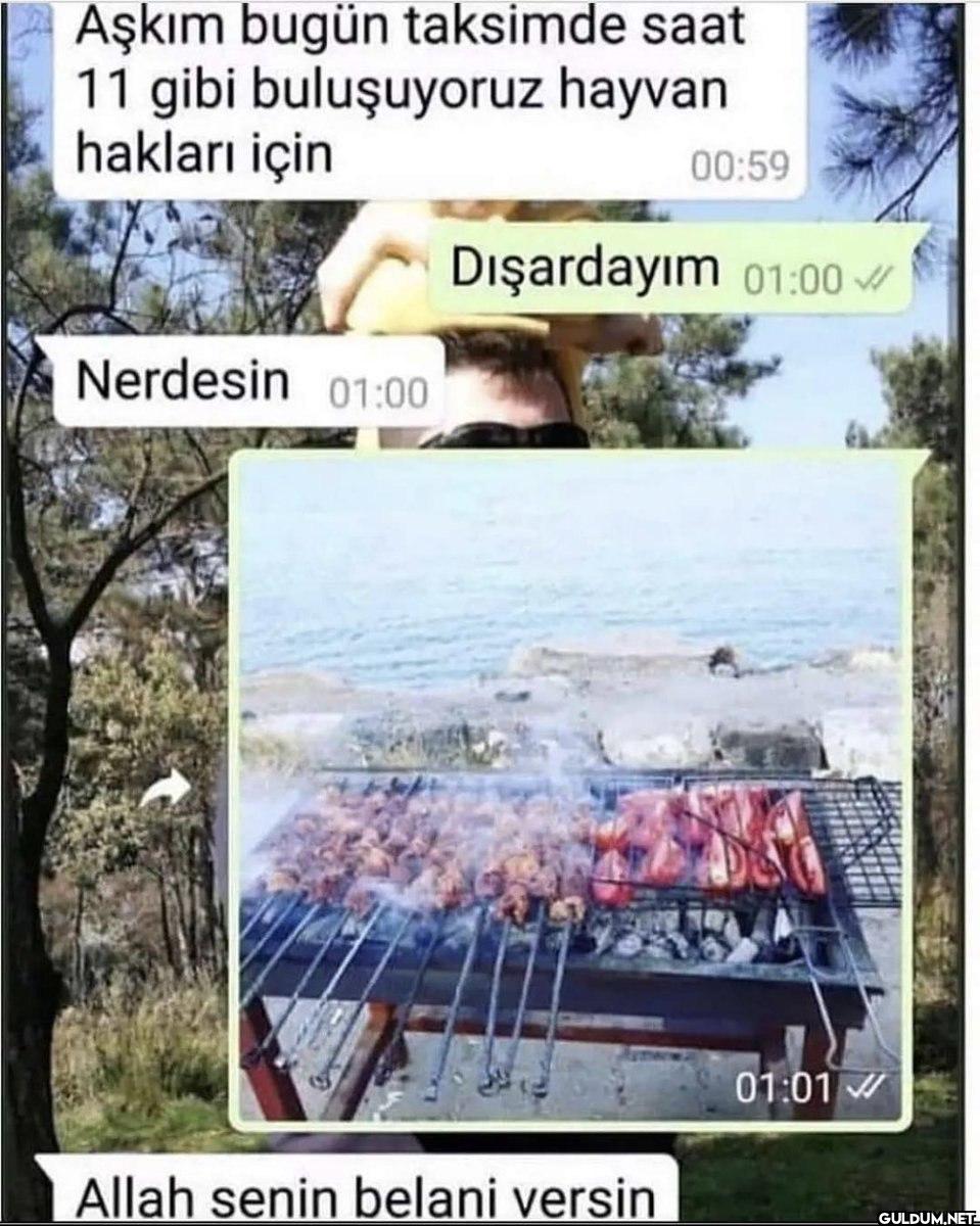 Aşkım bugün taksimde saat...